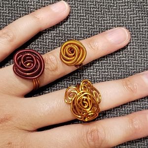 Artisan copper rings